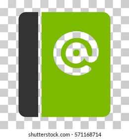 Emails icon. Vector illustration style is flat iconic bicolor symbol, eco green and gray colors, transparent background. Designed for web and software interfaces.