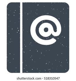 Emails rubber seal stamp watermark. Icon vector symbol with grunge design and dirty texture. Scratched smooth blue ink emblem on a white background.