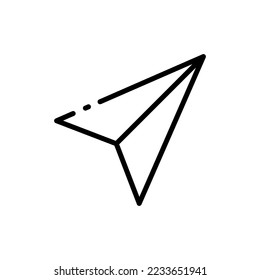 Emails set icon. Paper airplane, Communication, letter, open envelope, incoming, new, contact us, write, send message, mail, messaging, management. Vector line icon on white background