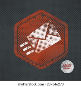 Email,stamp design on old dark background,grunge concept,vector