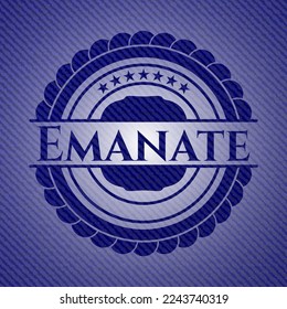 Emmanuel con fondo de jean de alta calidad. Ilustración vectorial. Detallado. 