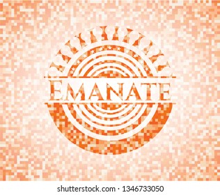 Emanate orange mosaic emblem