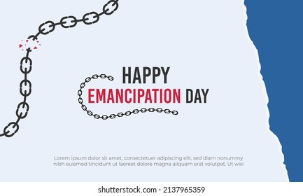 Emancipation day background design premium vector 