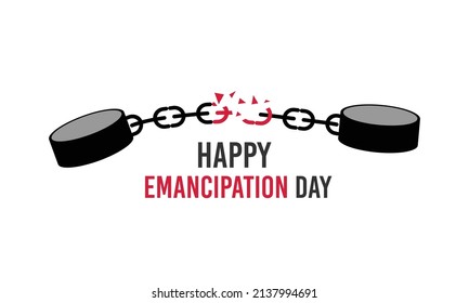 Día de la Emancipación con cadena rota