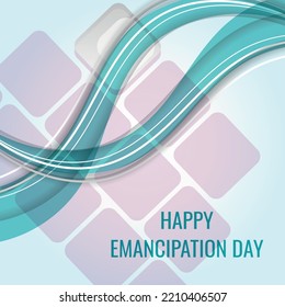 Emancipation Day. Design suitable for greeting card poster and banner