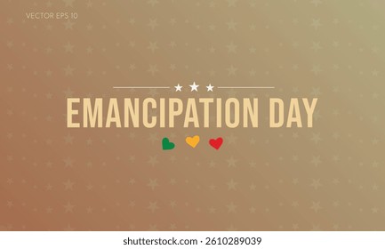 Emancipation Day Hearts and Stars Poster