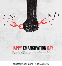 Emancipation Day, Human hand and broken chain with the bird symbols, Freedom Day, Vector illustration, Juneteenth Day, Liberation Day - Shutterstock ID 1465736792