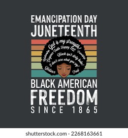 Emancipation day juneteenth free-ish 1865 t shirt design vector, juneteenth vibe, African, American