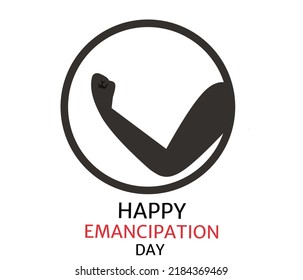 Emanzipationstag Vektor Premium, Happy Day, Hand 