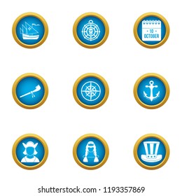 Emancipation icons set. Flat set of 9 emancipation vector icons for web isolated on white background