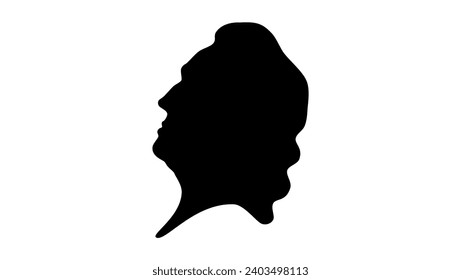 Emanuel Swedenborg, black isolated silhouette