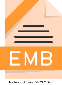 EMB Flat Style Icon Design