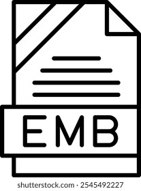 EMB Vector Vector Icon Design Symbol