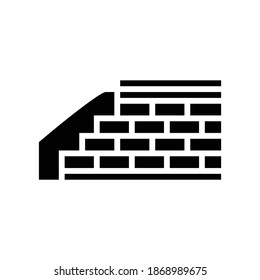 embankment construction glyph icon vector. embankment construction sign. isolated contour symbol black illustration