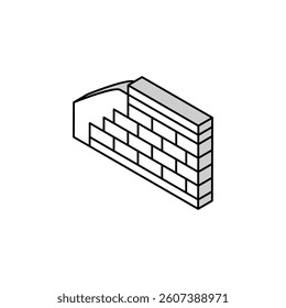 embankment construction isometric icon vector. embankment construction sign. isolated symbol illustration