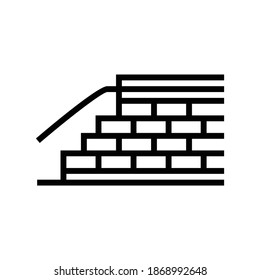 embankment construction line icon vector. embankment construction sign. isolated contour symbol black illustration
