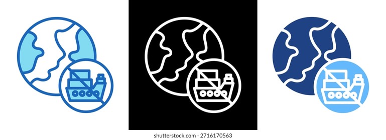 Ilustración vectorial de estilo triple Embargo Icon