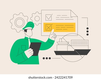 Embargo regulation abstract concept vector illustration. International sanctions, limited import and export, trading ban, bank account ban, financial and economic sanctions abstract metaphor.