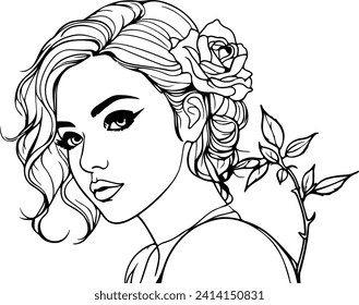 Embark on a journey through "Whispers of Petals," where the enchanting connection between a young girl and a delicate rose unfolds. In this captivating image, the girl's eyes reflect a sense of wonder