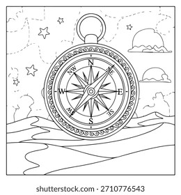 Embark on a visual journey with this vintage compass, a timeless symbol of exploration and discovery. Its detailed design against a stylized desert backdrop with a starry sky evokes a sense of adventure and the thrill of finding your way.