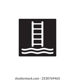 embarkation ladder icon symbol sign vector