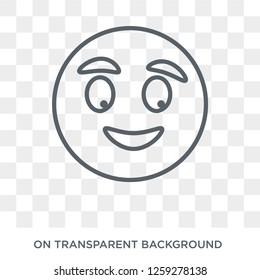 Embarrassed emoji icon. Embarrassed emoji design concept from Emoji collection. Simple element vector illustration on transparent background.