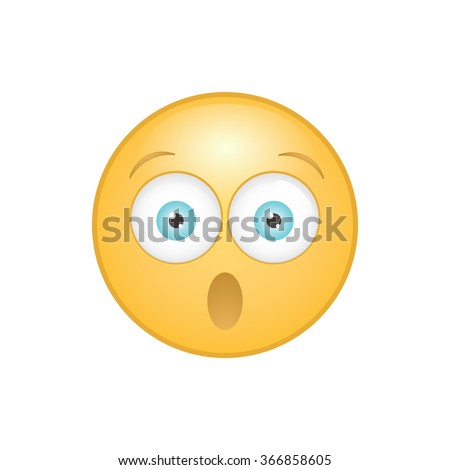 Embarrassed emoticon with flushed red cheeks
