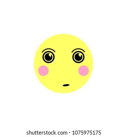 Embarrassed Emoticon Vector Icon Design