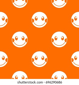 Embarrassed emotpattern repeat seamless in orange color for any design. Vector geometric illustration