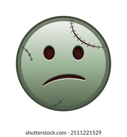 Embarrassed face Large size of zombie halloween emoji