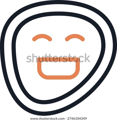 Embarrassed Face Line Due Icon Design