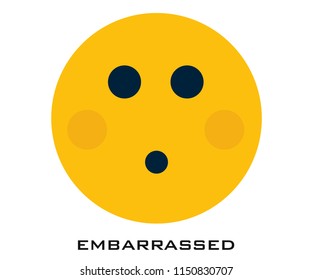 Embarrassed icon signs