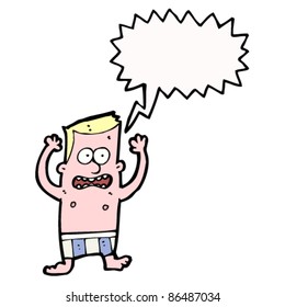 embarrassed man in underpants cartoon