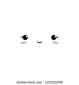 embarrassed, smile icon. Element of anime face icon for mobile concept and web apps. Anime embarrassed, smile icon can be used for web and mobile