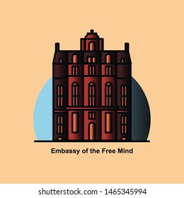 Embassy of the Free Mind icon flat color