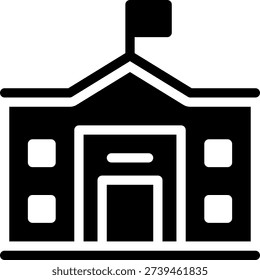 embassy glyph icon illustration vector