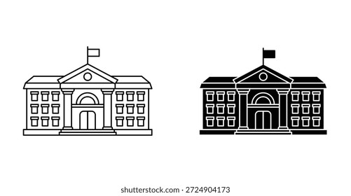 Grafikdesign für Embassy-Symbole. Vektorsymbol-Illustrationen
