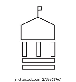 embassy icon illustration element design