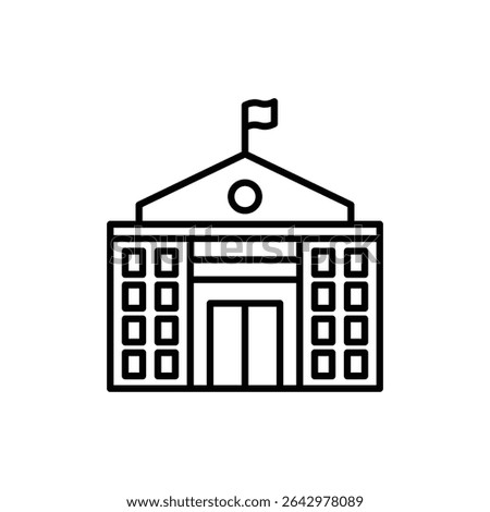 Embassy icon outline set sign