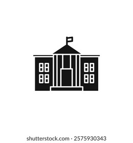 Embassy icon Simple thin line flat symbol