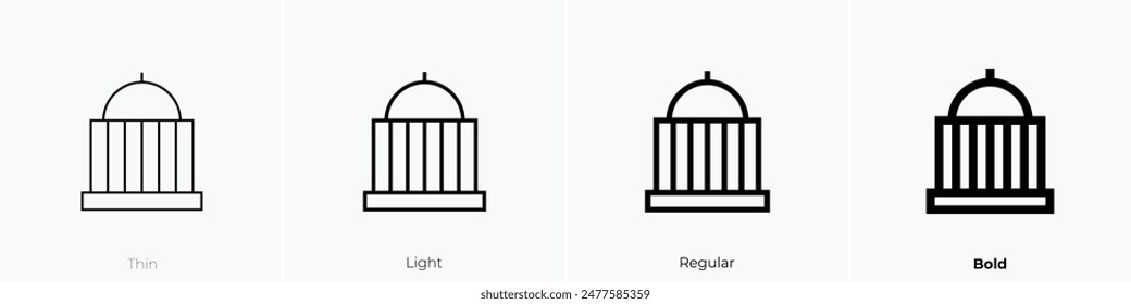embassy icon. Thin, Light Regular And Bold style design isolated on white background
