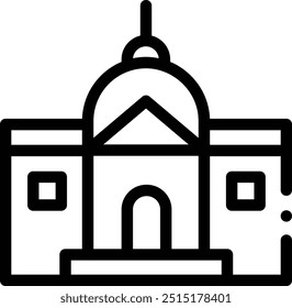 embassy icon. Thin Linear Style Design Isolated On White Background