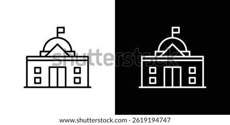 Embassy icon. vector illustration, pictogram isolated. editable