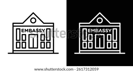 Embassy icon vector for web and mobile app. Symbol isolated.