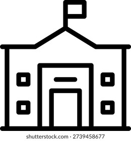 embassy line icon illustration vector