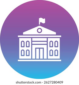 Icono del Vector de la embajada. Se puede utilizar para aplicaciones de impresión, móviles y de Web.