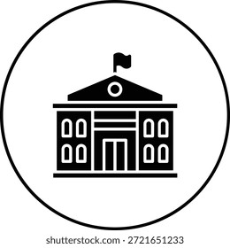 Icono del Vector de la embajada. Se puede utilizar para aplicaciones de impresión, móviles y de Web.