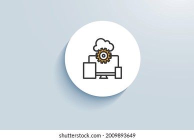 Embedded Analytics Icon Vector Design