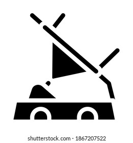 vector de icono de glifo de escáner de código de barras incrustado. signo de escáner de código de barras incrustado. símbolo de contorno aislado ilustración negra