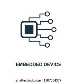 Embedded Device icon. Monochrome style design from machine learning collection. UX and UI. Pixel perfect embedded device icon. For web design, apps, software, printing usage.